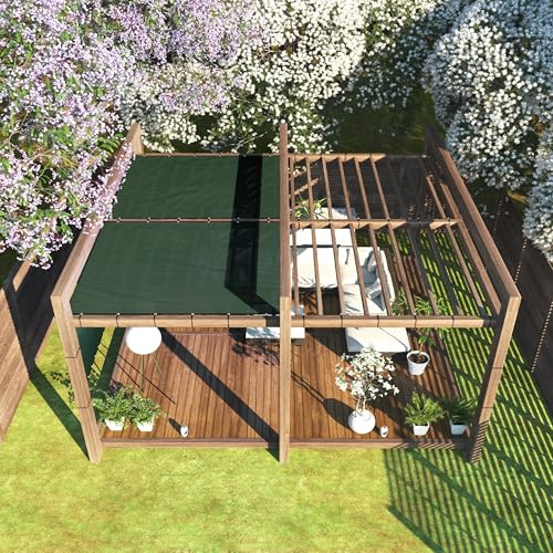 ColourTree Customized Size Fence Screen Privacy Screen Green 4' x 14' - Commercial Grade 170 GSM - Heavy Duty - Cable Zip Ties Included - color: Green, size: 4' x 14' Custom Made Size