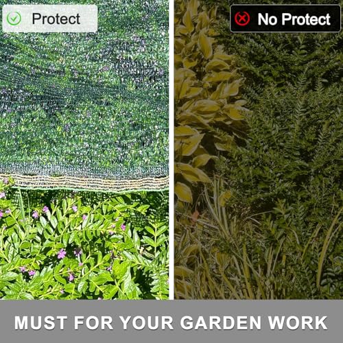 SUNNY GUARD 35-45% Sun Shade Cloth, 6.5 x 10 FT Green HDPE Mesh – Breathable Garden Shade Cover for Plants, Vegetables, Greenhouse, Patio, Chicken Coop & Dog Kennel - color: 40% SHADE-GREEN, size: 6.5 FT x 10 FT