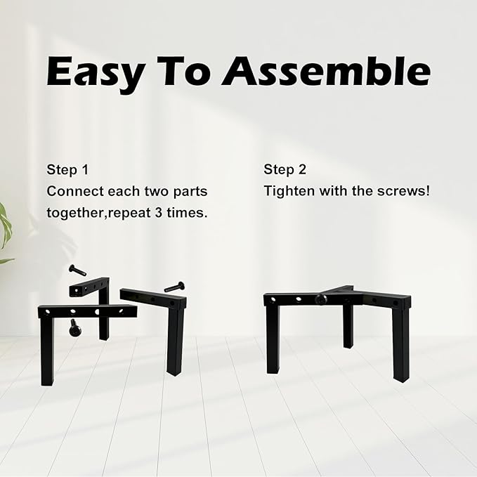 Three Legs Adjustable Metal Plant Stand for 5"-10" Plant Pot – Indoor & Outdoor (Black, 1 Pack)
