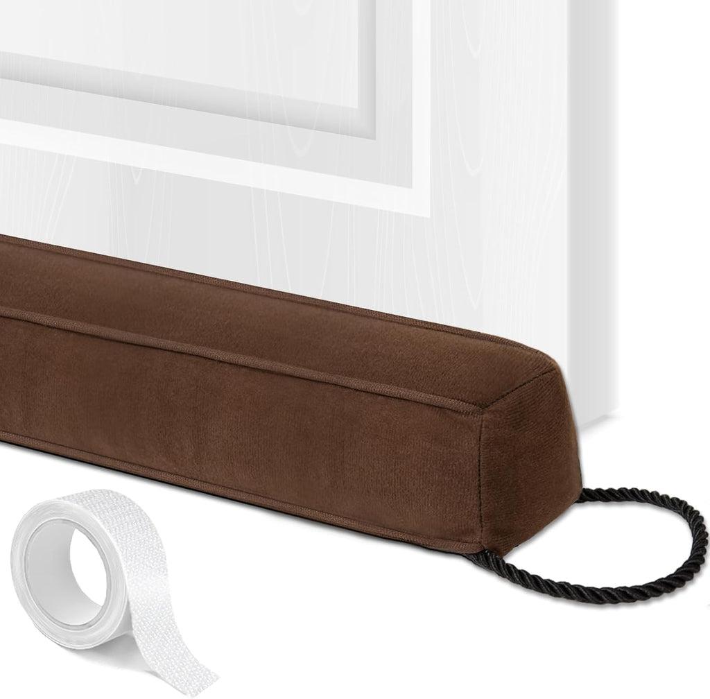 Weighted Door Draft Stopper for Front Door, Easy to Use Heavy 38 Inch Door Bottom Winter Cold Air Draft Blocker, for Exterior, Apartment, Back Door, Fits Door Gap Up to 3”, 2.2lb