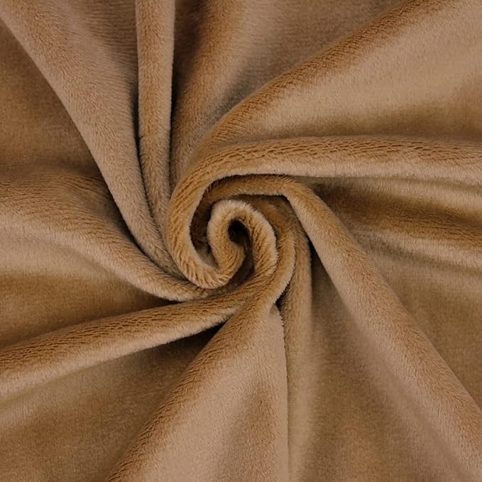 kullaloo Plush Fabric | Solid Brown Minky Fabric for Sewing | Super Soft Cuddle Material | 39.5x29.5 | Plushies, Baby Blankets, Pillows, Dog Beds, Cat Beds, Beanies, Baby Accessories, Apparel & More