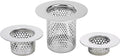 Bathroom Drain Strainers (Set of 3 Sizes), Hair Catcher for Bathroom Sink Bathtub Shower Floor Drain, Stainless Steel Filter Trap Fit Drain Hole from 1.2” to 2.17”