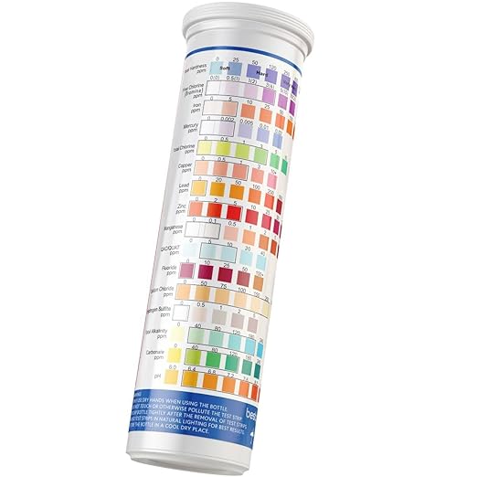 All-New 20 in 1 Drinking Water Testing Kit 120 Strips, Home Tap and Well Water Test Kit for Hardness, Lead, Iron, Copper, Chlorine, Fluoride