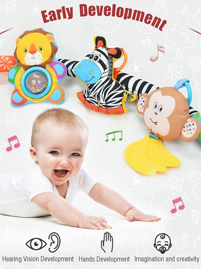 Pau1Hami1ton Baby Stroller Arch Toys, Car Seat Toys,Bouncer Toy Bar/Mobile for Bassinet,Adjustable Baby Hanging Toys Fit for Crib Bed,Stroller,Car Seat Gifts.S-19(Zebra)