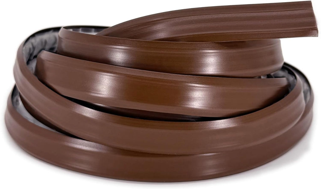 InstaTrim The Original Flexible Trim - 10ft Dark Brown 1/2" Wide Caulk Tape - Adhesive Trim with Many Uses Including Caulking for Bathtubs, Sinks, Counters, Tile, Floors - Made in USA