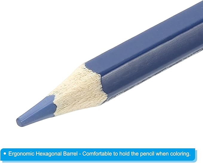 PATIKIL Watercolor Pencil, 6Pcs Water Soluble Pencils for Blending, Coloring, Sketch Drawing, Painting, Ocean Blue