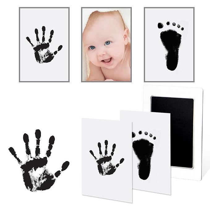1-Pack Clean Touch Ink Pad for Baby Handprints and Footprints, Baby Footprint Kits,Inkless Hand and Footprint Kit,No Mess Ink Pad for Baby Hand and Footprints,Baby Shower Gifts for New Moms