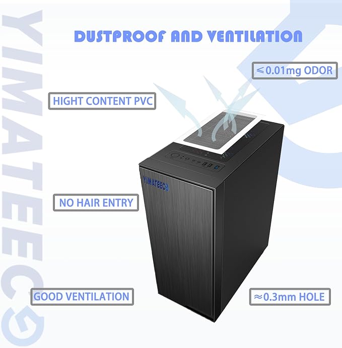 Dust Filter PC 280mm Magnetic Fan Dust Mesh Filter for Computer Cooler/PSU/Routers, PVC 50 Mesh PC Case Dustproof Vent Cover Fan Grills (PVC, Gentleman Aesthetic,140 * 280mm, 4pcs, Black)