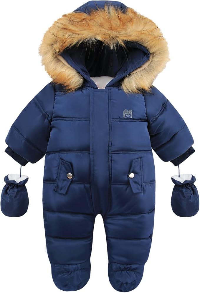 Baby Girl Winter Snowsuit Toddler Jacket Clothes For Boy Infant Jumpsuit Hoodied