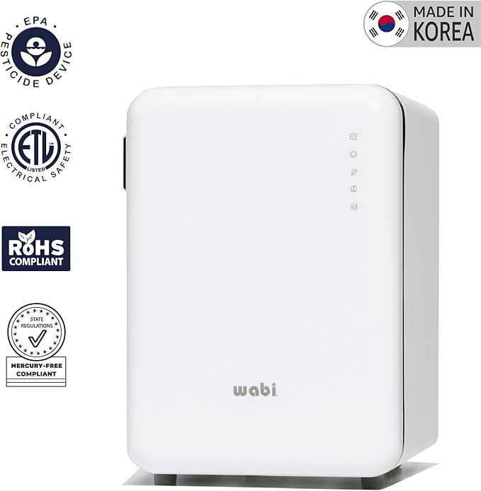 WABI UVC LEDs 3-in-1 Sanitizer & Dryer 360° Box | Disinfect, Dry, & Store Everyday Items, Baby Feeding Gear, and Electronics | Touch Control, LED (No Mercury) | Smart Storage Mode
