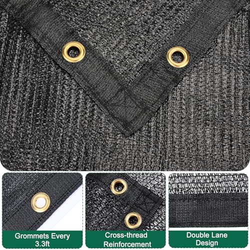 Kesfitt 70% Shade Cloth 20x30 ft, Breathable HDPE Mesh Sun Shade Tarp for Garden & Greenhouse, UV Resistant Outdoor Shade Fabric with Copper Grommets for Plants, Patio, Yard - size: 20ftx30ft, style: 70% Shading Rate