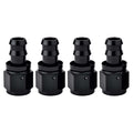 EVIL ENERGY 10AN Straight Push Lock Hose Fitting End Black 4PCS