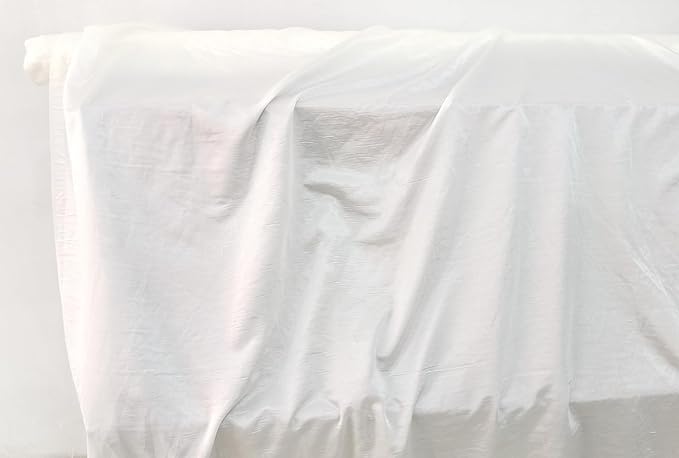 100cm*140cm White Natural Silk Satin Fabric 12 Momme Soft Silk Cotton Fabric Lining Material for Sewing