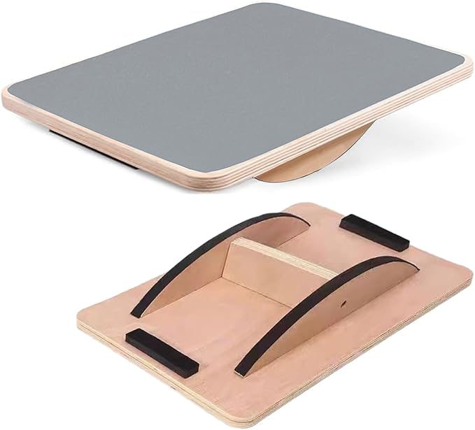 Balance Board Professional Wobble Board for Adults Anti-Slip 350LBS Balance Boards for Physical Therapy Standing Desk Core Strength Wooden Balance Board Rocker Board