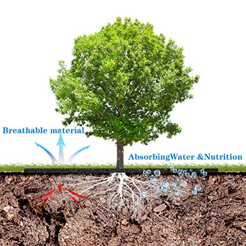 EBaokuup 20 Pack 10.6 Inch Non-Woven Tree Mulch Ring - Degradable Tree Protector Mat, Reusable Tree Weed Barrier Mat for Weed Control Root Protection - size: 10.6 Inch