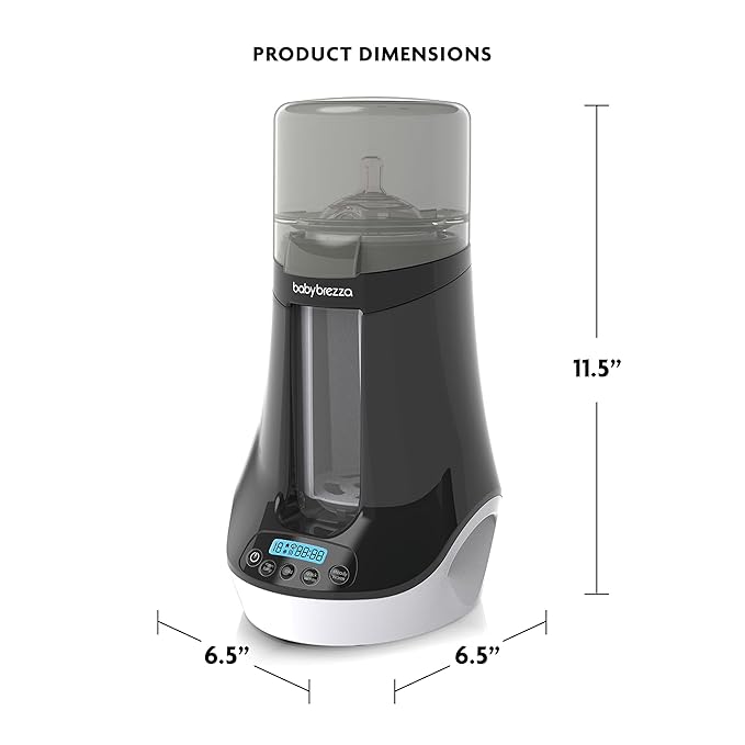Baby Brezza Fast Baby Bottle Warmer - Baby Milk Warmer + Breastmilk Warmer Defroster – 2 Unique Temperatures for Breastmilk + Formula - Universal Fit for All Bottles, Storage Bags + Food Jars