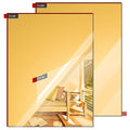 Enoin 2pcs 8 x 12 Inch Gold Acrylic Sheet - Cut to Size Plexiglass Sheets 1/8 inch Thick, Small Wall Mirrors for Wall Decor DIY Craft Acrylic Sign