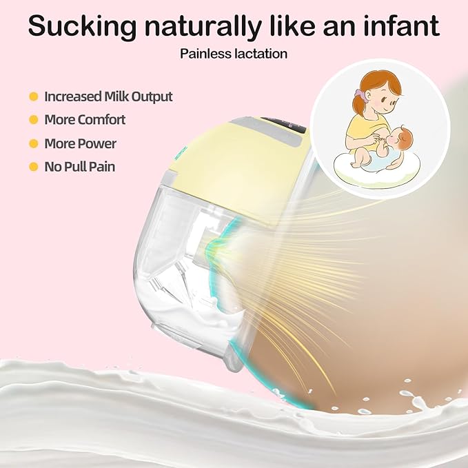 Ellie Wearable Hands Free Breast Pump, Portable Breastfeeding Pump w/Soft Double-Sealed Flange, Anti-Backflow & Leakproof Design, Ultra-Slim and Quiet, 4 Modes 9 Levels, Smart Nightlight, 2 Pack