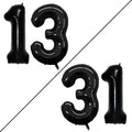 GOER Number 13 Balloons for 13th Birthday Sweet 13 Party Decorations,42 Inch Jumbo Foil Helium 31 Balloons for 31st Birthday Party Decoration (Black)