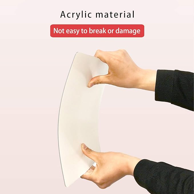Acrylic Self Adhesive Mirror Sheet for Wall, Plastic Non Glass Sticky Kid Safety Mirror Tiles for Wall Rectangle 6x8 inch 4Pcs