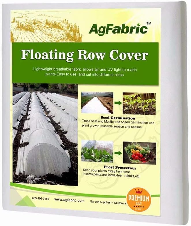 Agfabric Plant Covers Freeze Protection 10'x25' 1.2oz Floating Row Cover Garden Plant Cover Freeze Cloths for Plants Winter Frost Protection,White