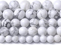 60pcs 6mm AAA Natural Stone Beads White Howlite Turquoises Round Loose Beads for Jewelry Making DIY Bracelet (White Howlite Turquoises, 6mm)