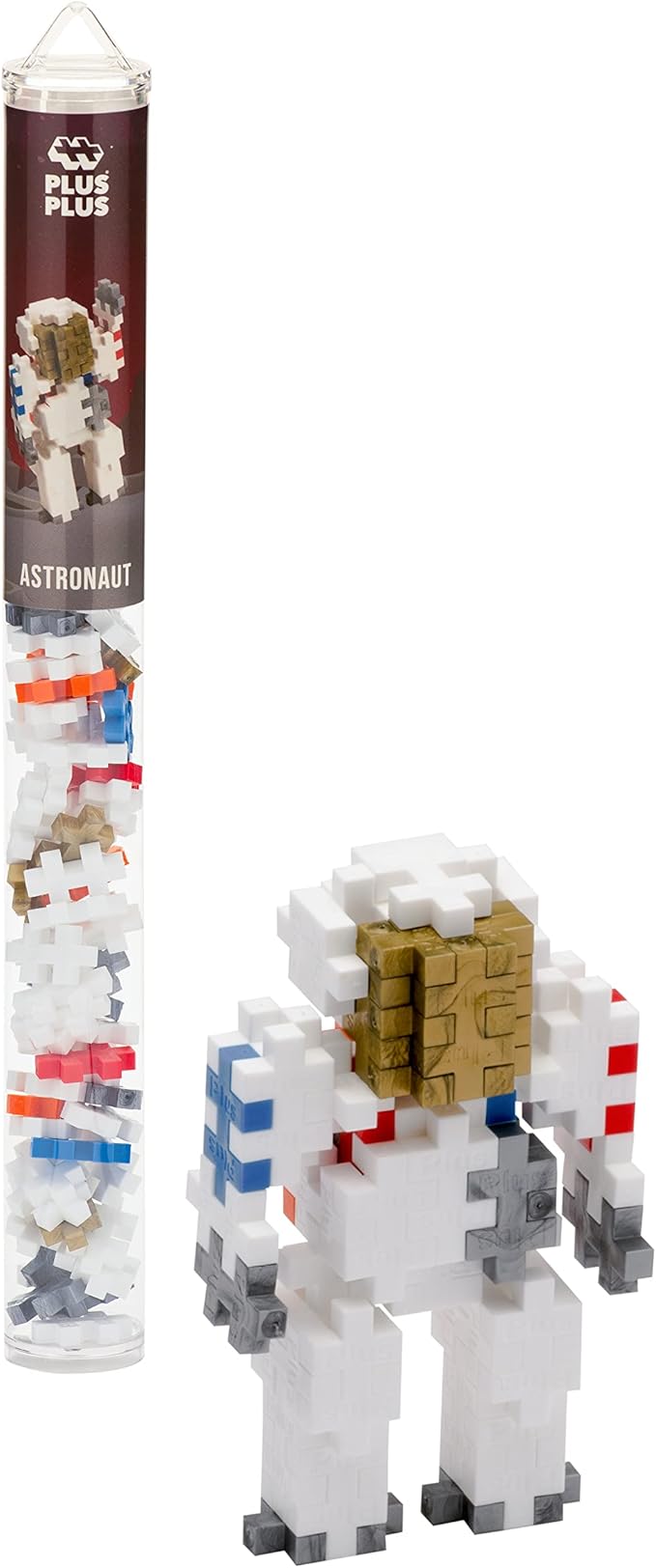 PLUS PLUS - Apollo 11 Space Playset Bundle - Space Mini Maker Tubes and Baseplate Builder - Construction Building STEM | STEAM Toy, Interlocking Mini Puzzle Blocks for Kids