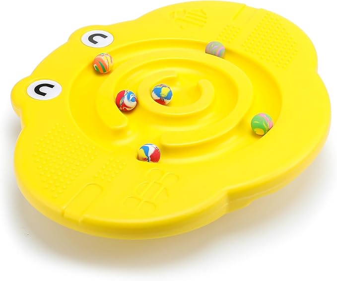 Maze Balance Board for Kids Plastic Wobble Rocker Balance Board with Mini Balls Load 170lb for Balancing Exercise Equipment Game Girls Boys Physical Therapy, 18.5 x 14.57 Inches