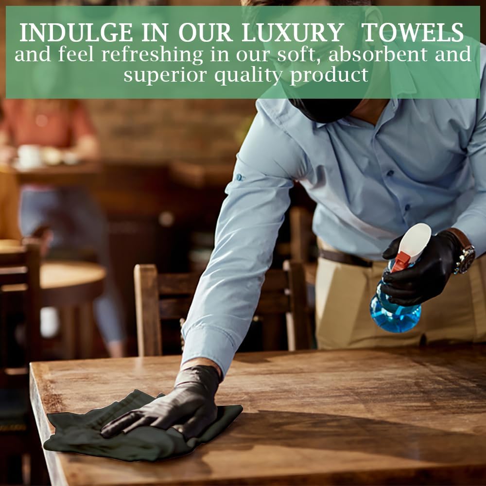 100% Cotton Terry Towel Cleaning Rags Grey 14'x17'|Pack of 60|Grade White Rags|Soft Large Cleaning Rags|Super Absorbent|Quick Dry|Multipurpose Towels|Restaurant Towels|Reusable Shop Rags