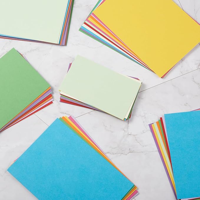 50 Sheets Blank Cardstock Paper 250 GSM Thick Heavy Cards Stock for DIY Art Projects, Card Making, Postcards, Greeting Cards, Birthday Party, Wedding Invitation (Multicolor, 4x6 inches)
