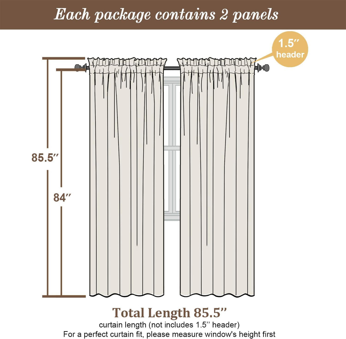 Chyhomenyc White Sheer Curtains 84 Inches Long 2 Panels Set - Light Filtering White Curtains for Living Room, Soft Gentle Voile Rod Pocket Bedroom Window Drapes, 42Wx84L Inch, 2PCS