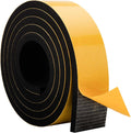 Neoprene Foam Weather Stripping, 2 Inch Wide X 3/8 Inch Thick, Door Jamb Seal Strip with Adhesive Backing for Doors & Windows, Total 6.5 Feet Long
