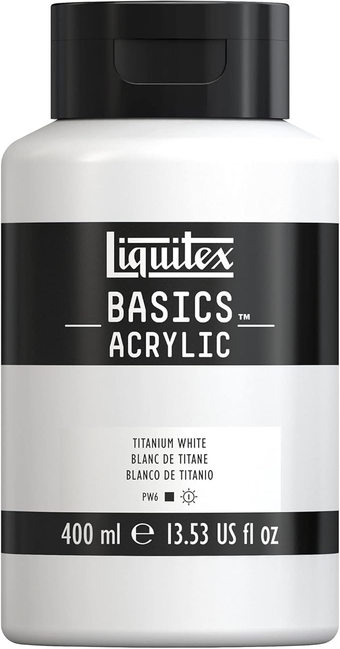 Liquitex BASICS Acrylic Paint, 400ml (13.5-oz) Bottle, Titanium White