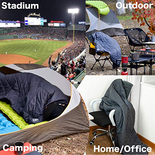 iClimb 3M Thinsulate Insulation Warm Camping Blanket Ultralight Compact - color: Light Grey, size: 72.8” × 55”, 1.52 lb