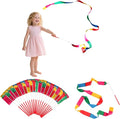 20 Pack Ribbon Dancing Wands Party Favors for Kids, Rainbow Birthday Decorations, Princess Party Supplies, Girls Party Games, Gymnastics Goody Bag Stuffers
