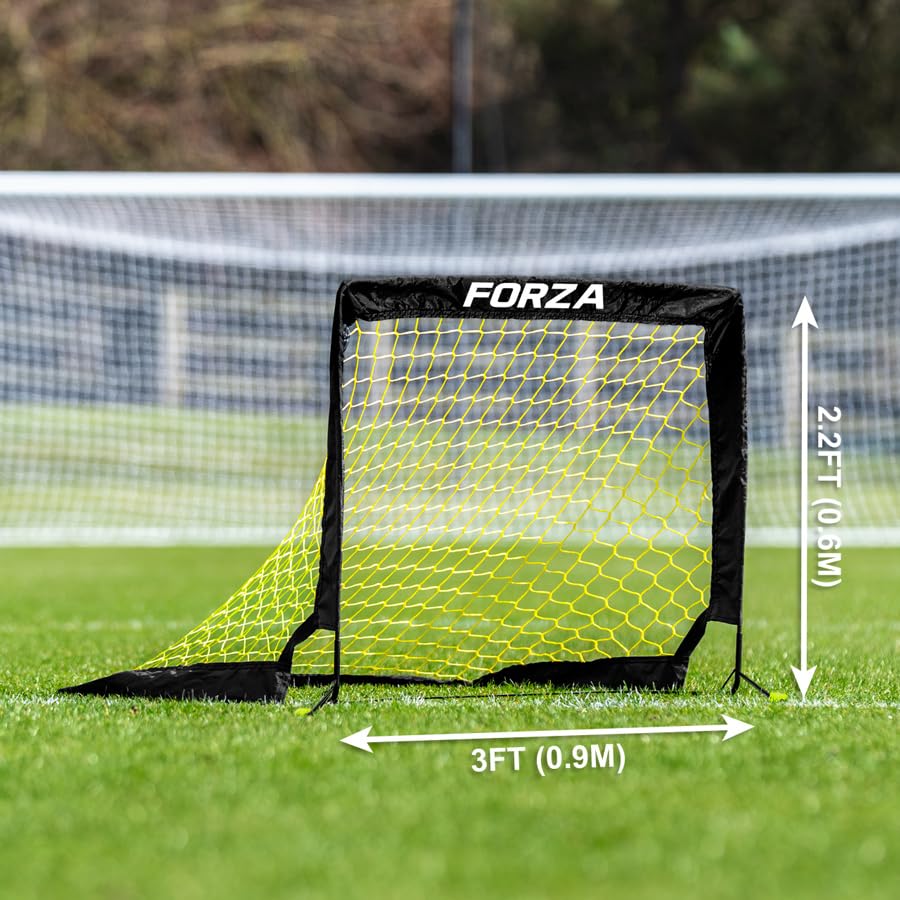 FORZA Square Pop-Up Soccer Goal [4 Sizes] | Portable Goal Posts for Kids Shooting Practice - Pop-Up in Minutes | Single or Pair of Goals - size: 3ft x 2.2ft, style: Pair