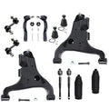 Detroit Axle - 12pc Front End Suspension Kit for 2004-2010 Infiniti QX56, 2004-2015 Nissan Titan Pathfinder Armada, Lower Contro