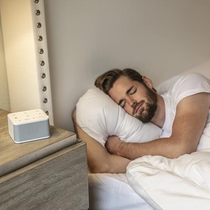 Serene Evolution 45 Sound Portable White Noise Machine - Sleep Sound Machine for Adults, Kids, Baby, Home, Office Privacy - White Noise Machine for Office - Nature Sound Machine - White Noise Maker