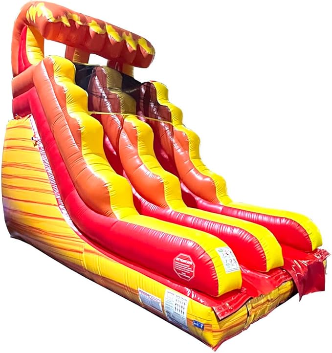 Inflatable Water Slide with Pool for Kids & Toddlers - 25.5' x 9' x 15' Bounce House Double Slide with Pool for Outdoor Play & Backyard - Outside Waterslide Includes Blower Stakes & Storage Bag