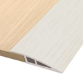 Vinyl Door Threshold Flooring Transition Strip Self Adhesive Carpet Edging Strip for Laminate Doorway Edge Threshold from 2/5" to 3/5" (Beige Wood Grain, 3.3 Ft)