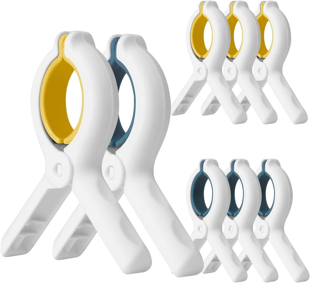 Extra LargeTowel Clips for Beach Chairs 12 Pack,3.7 Inch Beach Towel Clips,Towel Clips Strong gripping Power Suitable for Family Vacation and Poolside Leisure