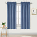 DWCN Blackout Curtains – Thermal Insulated, Energy Saving & Noise Reducing Bedroom and Living Room Curtains, Dusty Blue, W 42x L 72 Inch, Set of 2 Rod Pocket Curtain Panels