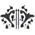 Detroit Axle - 12pc Front End Suspension Kit for 2001-2005 Honda Civic 2 Lower Control Arms 2 Lower Ball Joints 4 Inner & Outer