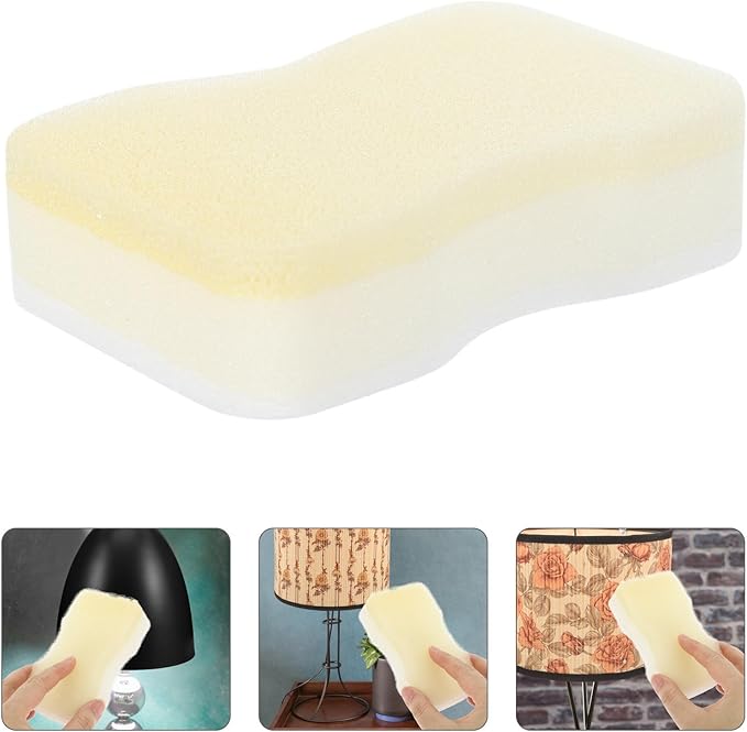 Didiseaon 15pcs Lampshade Cleaner Sponge Set, Dry Cleaning Dust and Soot Removal Sponges, Reusable Fabric Cleaning Puff for Lampshades, Curtains, Pet Hair, and Crafts