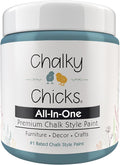 Chalky Chicks All-in-One Chalk Paint for Furniture or Cabinet - 4 Fl Oz - Matte Finish Y Blue (Medium Blue) for Metal, Wood Furniture Paint - No Sanding All-in-One for Home Decor & Crafts, USA Made