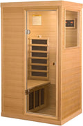 Infrared Sauna 1 Person, Far Infrared Saunas for Home, Low EMF Indoor Sauna, Home Sauna, 1050W, Canadian Hemlock, Smart Display, Bluetooth, Reading Lamp