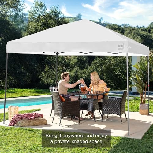 Best Choice Products 10x10ft Pop Up Canopy Tent, Outdoor Shade, 1 Person 1 Minute Set Up, Carry Case, 4 Weight Bags - Hot Pink - color: Hot Pink, size: 10x10ft