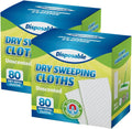 Dry Sweeping Cloths Disposable Mop Refills Floor Dust Mop Pad, Floor Cloth Refills for Swiffer Standard Sweeper, Pack of 160