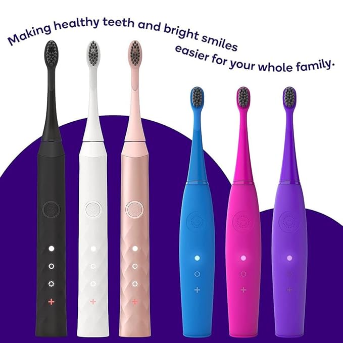 Burst Kids & Toddlers Electric Toothbrush (Pink) | Soft Bristles | Two Minute Timer | Rechargeable Battery | Easy-Grip Silicone Handle | 2 Modes for Healthy Smiles | Ages 3+