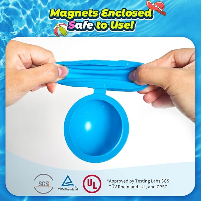 6 Pcs Reusable Water Balloons, Pool Beach Water Toys for Boys and Girls, Summer Toys for Kids Ages 3-12, Magnetic Water Ball for Outdoor Activities